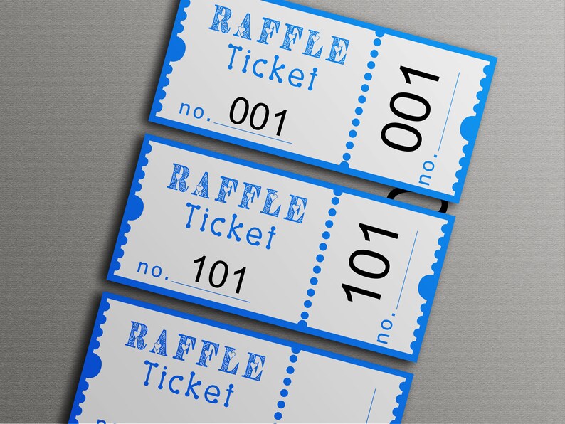 RAFFLE TICKET NUMBERS, Raffle Ticket, Activity Raffle Ticket
