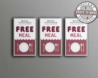 FREE MEAL VOUCHER, Meal Tickets, Event Ticket, Activity Meal vouchers, Print At Home, Trending ticket