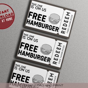KOSTENLOSER HAMBURGER-GUTSCHEIN, dieser ist bei uns Kostenlose Hamburger-Eintrittskarten, Veranstaltungsticket, Gutscheine für Aktivitätsmahlzeiten, Print At Home, Trending Ticket