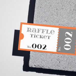 GEWINNSPIEL-TICKET-GUTSCHEIN, druckbares Tombola-Los, Aktivitäts-Tombola, Spenden-Tombola, druckbare Raffle-Los-Nummern