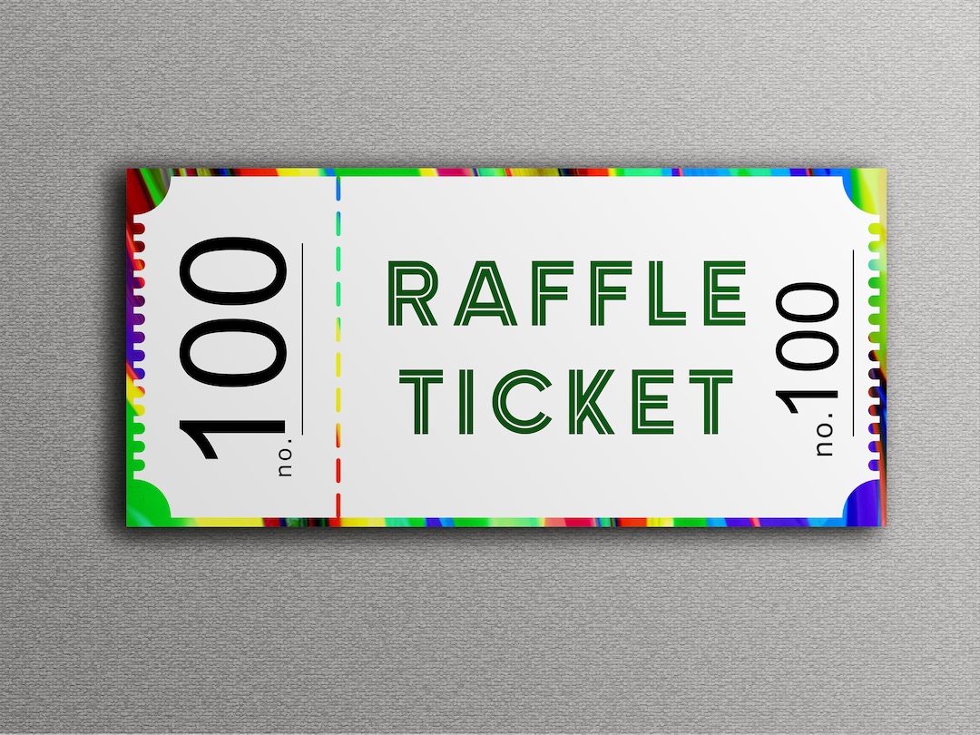 RAFFLE TICKET COUPON, Raffle Ticket Numbers, Activity Raffle Ticket