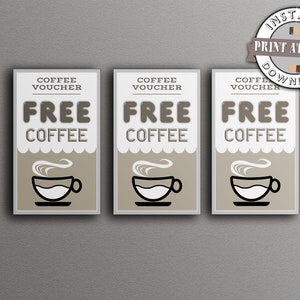 KOSTENLOSES KAFFEE-TICKET-Gutscheine, Kaffeetickets, Ereignisticket, Aktivitätsgetränkegutscheine, Print Home, Trending-Ticket