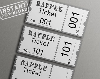 RAFFLE TICKET COUPON, Raffle Ticket, Activity Raffle Ticket Numbers, Fundraising Raffle Ticket Coupon, Printable Raffle Ticket