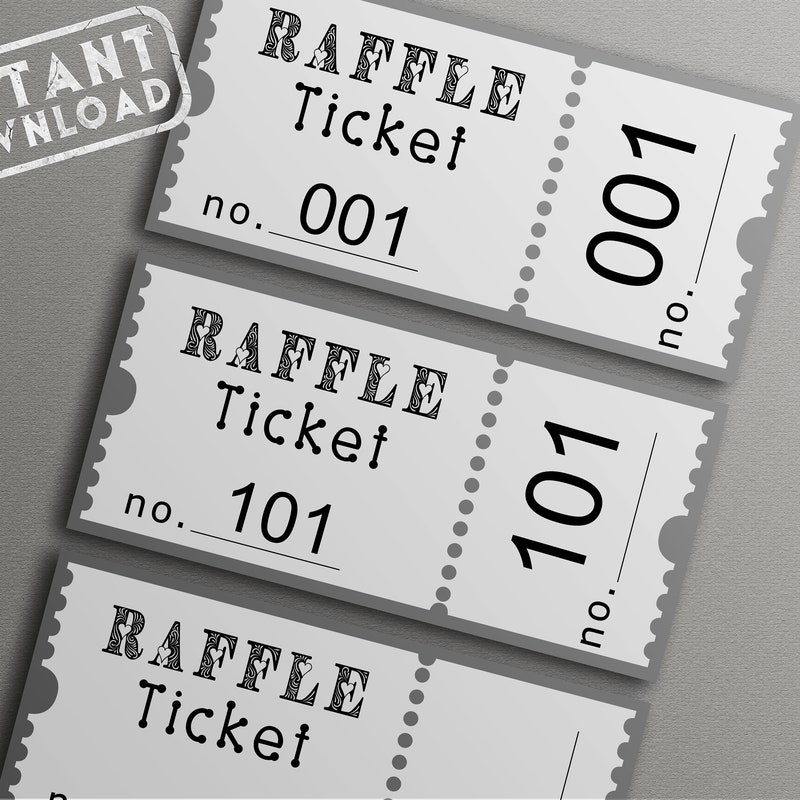 50/50 Raffle Template - Etsy