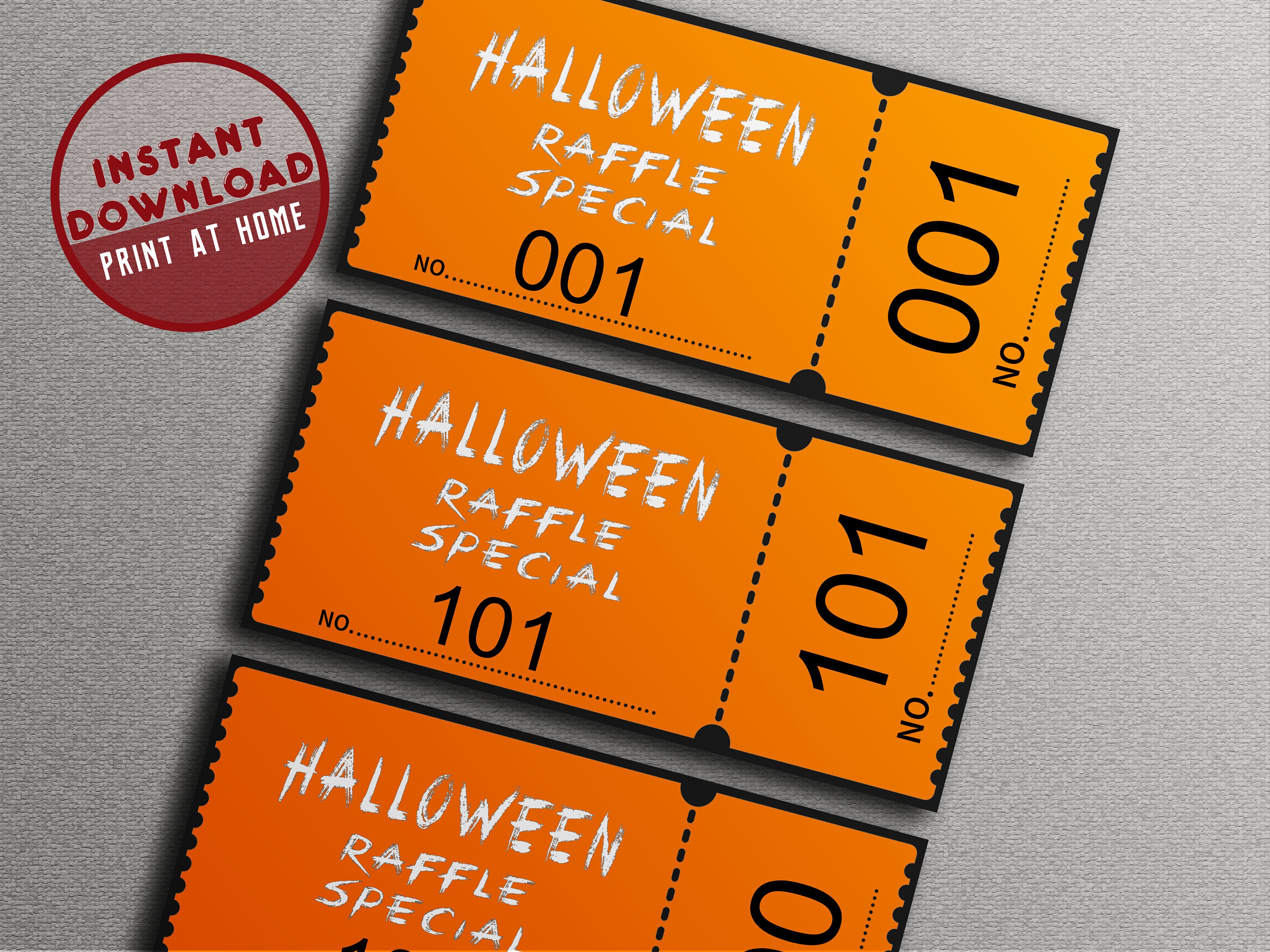 HALLOWEEN RAFFLE SPECIAL 1200 Ticket Coupon Activity Raffle Etsy