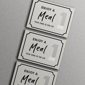 GENIESSEN SIE EINEN MAHLZEITENGUTSCHEIN, Essenskarten, Ereigniskarte, Aktivitätsmahlzeitgutscheine, Print At Home, Trending Ticket