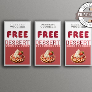 KOSTENLOSER FUNNEL CAKE Dessert Gutschein in lebendigen Farben, Dessert Tickets, Event Ticket, Gutscheine für Aktivitätsmahlzeiten, Print At Home, Trending Ticket