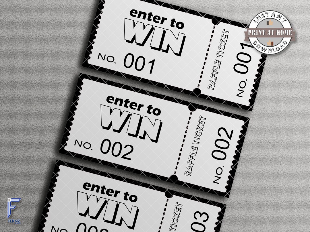 ENTER TO WIN Coupon Raffle Ticket, Raffle Ticket, Activity Raffle ...