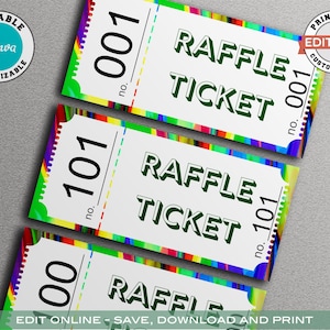 Bearbeitbarer RAFFLE TICKET-GUTSCHEIN, Raffle Ticket-Gutschein, bearbeitbares Raffle-Los, Fundraisen-Verlosungslos-Coupon, druckbares Raffle-Los