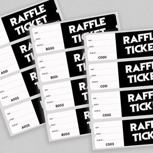 RAFFLE TICKETS, Raffle Ticket, Printable Activity Raffle Ticket, Fundraising Raffle Ticket Coupon, Printable Raffle Ticket Idea