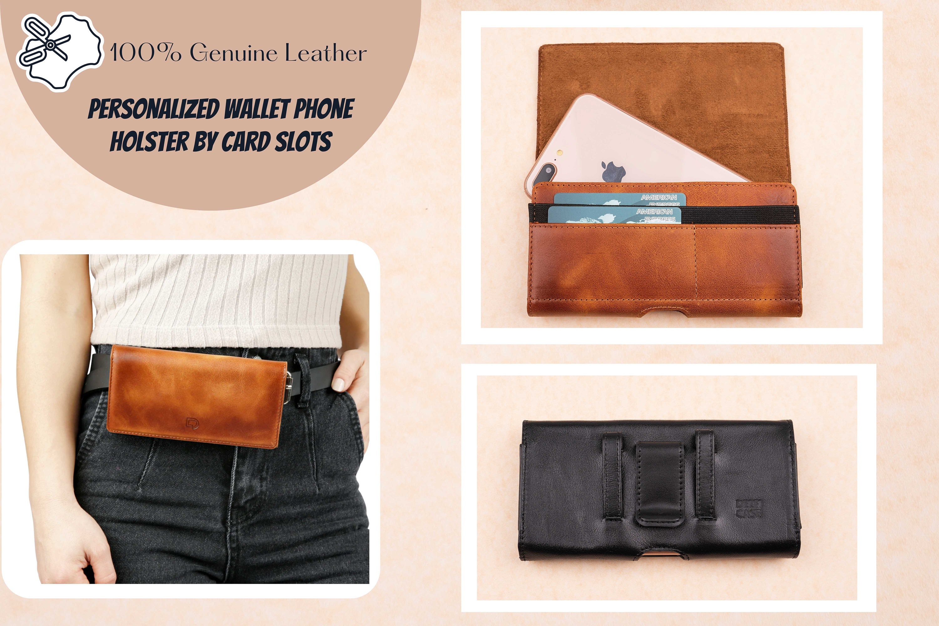 Monogram Leather Travel Wallet, Authentic & Vintage