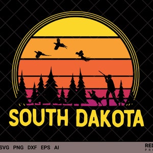 Pheasant Hunting Svg, South Dakota Pheasant Hunter Bird Hunting Gift Sunset Retro - pheasant cutfile, svg pheasant hunting files for hunters
