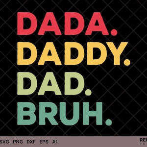 Papa papa papa Bruh Svg, meilleur papa de tous les temps Svg, fête des pères, papa vie Svg, papa blagues Svg, papa corps Svg, cool papa Svg, cadeau pour papa et grand-père