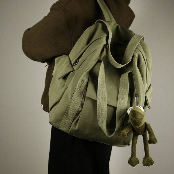Minimalist School Bag,vintage canvas nylon Backpack,Unisex backpack,Stylish Travel Bag,handbag,Casual Bag, Daily Bag,gift for her