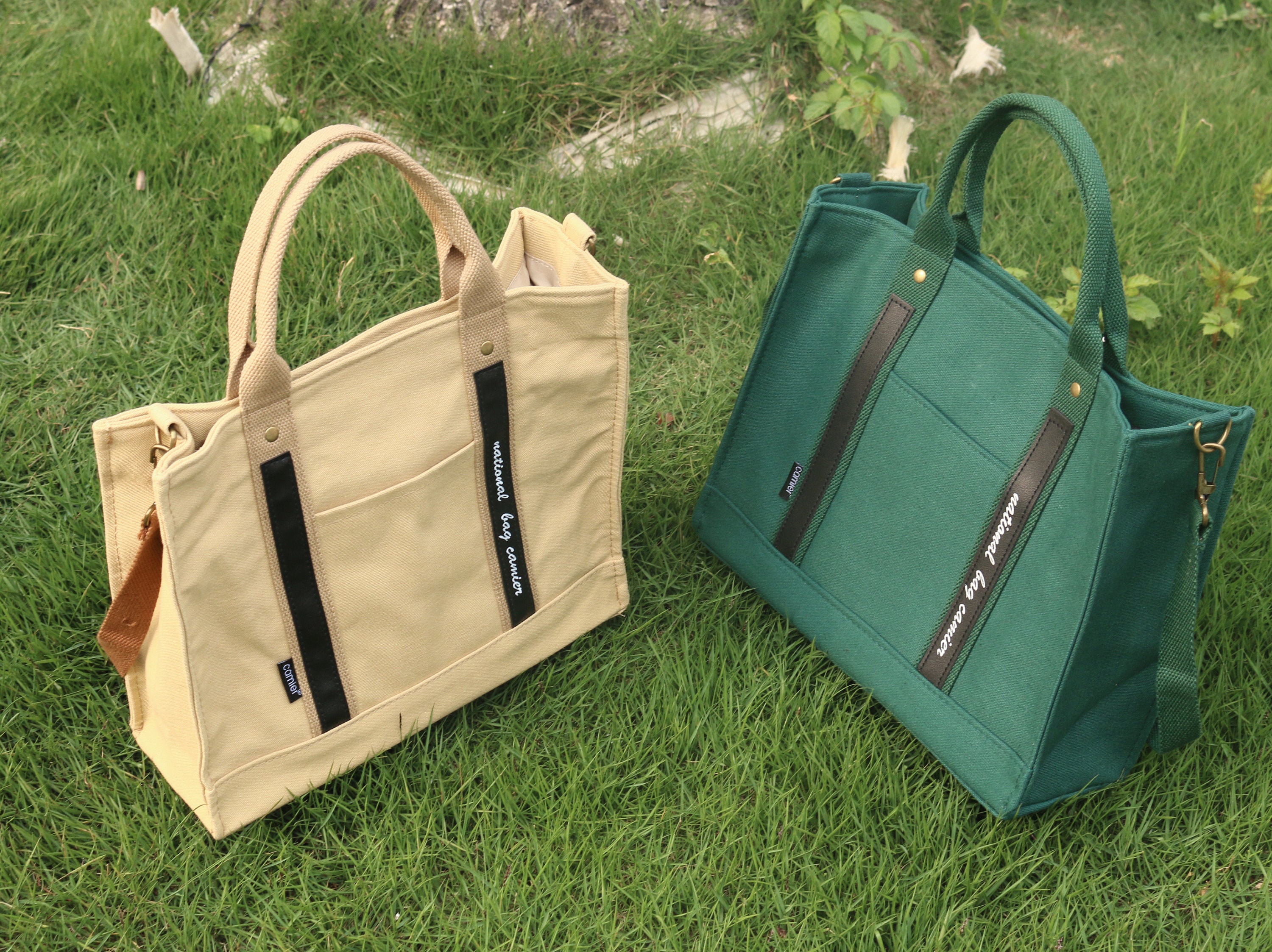 Daily Canvas Shoulder Tote Bagswhite Bagminimalist Etsy