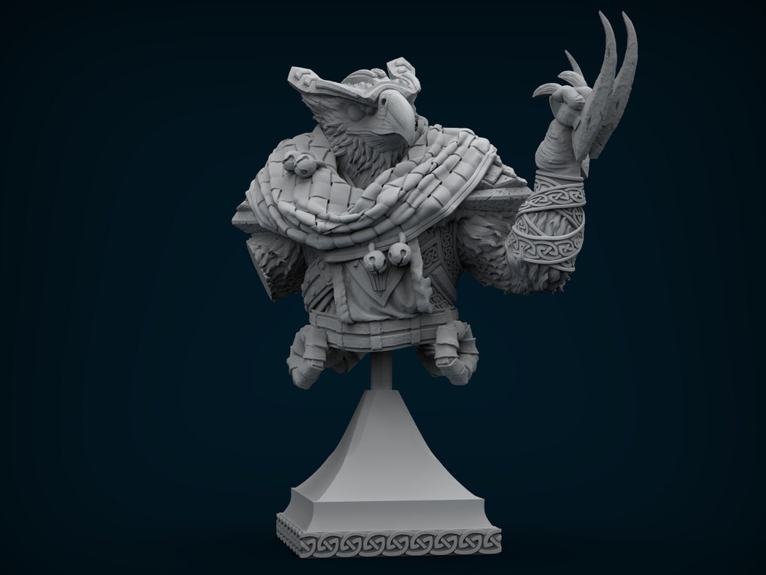Feero Feero Overglide Owl Kin | Bust | 75mm Fantasy Miniature | 4K Detail | D ...