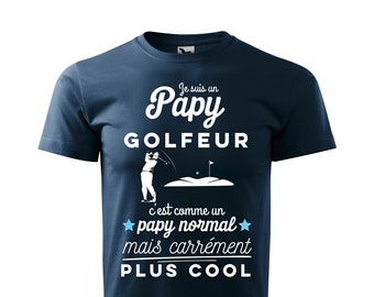 Tee shirt homme personnalisable 3 couleurs golfeur