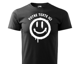 Tee shirt homme personnalisable smile face