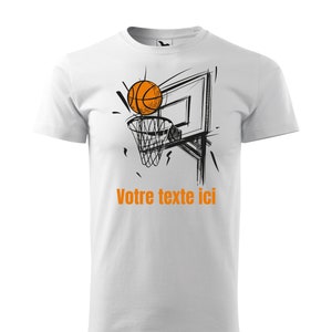 Tee shirt homme personnalisable  basketball