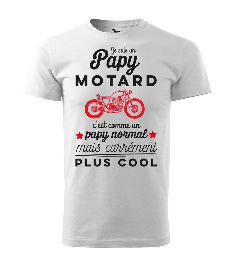 Tee shirt homme personnalisable 3 couleurs motard image 2