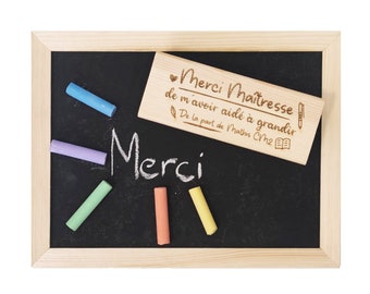 Brosse pour tableau noir ou velleda personnalisable, cadeau fin d'école, maitre, maitresse Atsem, maternelle, aidé à grandir