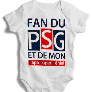 Body bébé personnalisable manches courtes ou longues– Fan du PSG