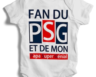 Body bébé personnalisable manches courtes ou longues– Fan du PSG
