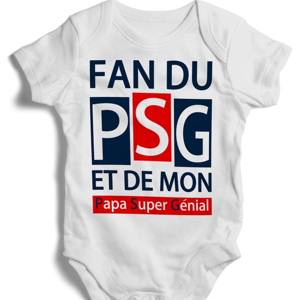 Body bébé personnalisable manches courtes ou longues– Fan du PSG