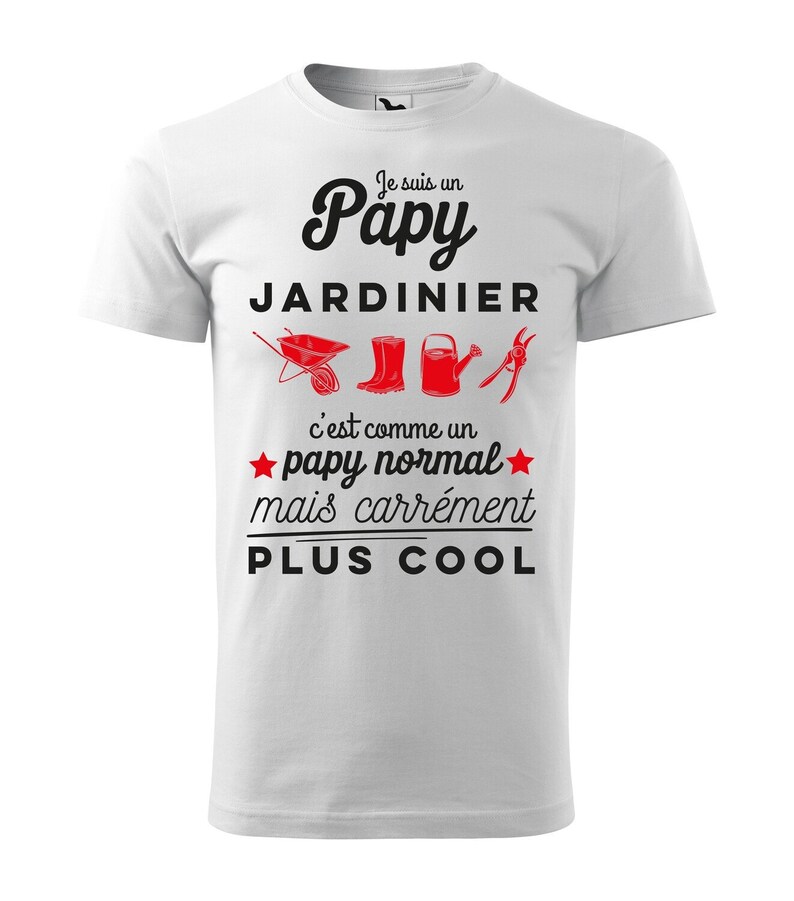 Tee shirt homme personnalisable 3 couleurs jardinier afbeelding 2