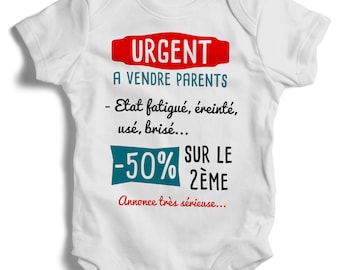 Body bébé personnalisable manches courtes ou longues– Urgent à vendre