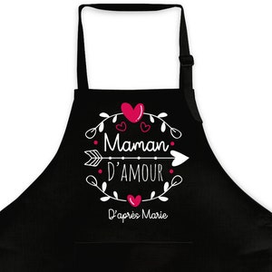 Tablier de cuisine 6 couleurs personnalisable Maman, Mamie, Tata, etc... flèche image 5