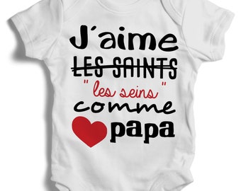 Body bébé personnalisable manches courtes ou longues– Comme Papa