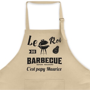 Tablier cuisine personnalisable Papy, papa, tonton, etc plusieurs couleurs barbecue image 4