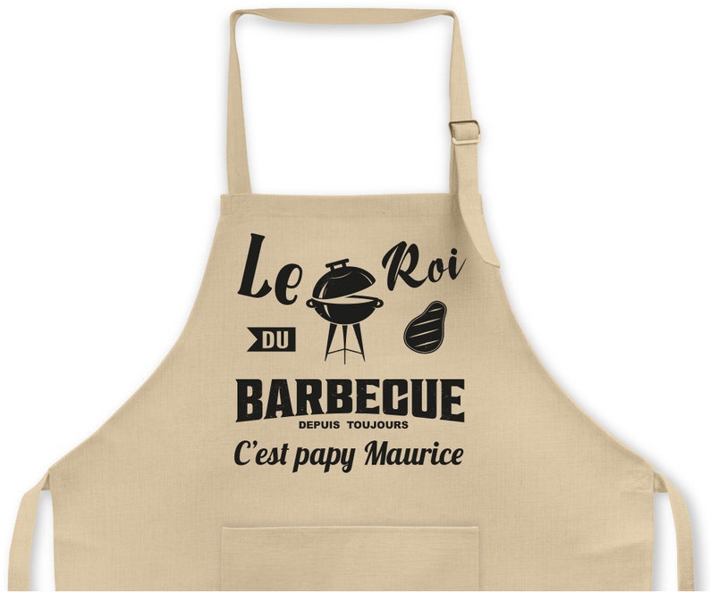 Tablier cuisine personnalisable Papy, papa, tonton, etc plusieurs couleurs barbecue image 4