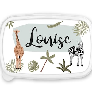 Boîte à goûter repas, lunch box, rentrée école, pour enfant prénom personnalisable - Zèbre