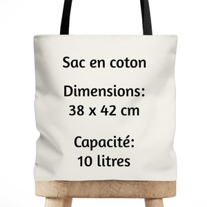 Tote bag cabas Maîtresse, Atsem, Nounou personnalisable Souffle Cœur image 4