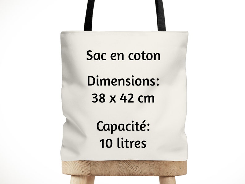 Tote bag cabas Maîtresse, Atsem, Nounou personnalisable Petit Bazar, Cadeau de fin d'année, école, original image 4