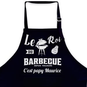 Tablier cuisine personnalisable Papy, papa, tonton, etc plusieurs couleurs barbecue image 3