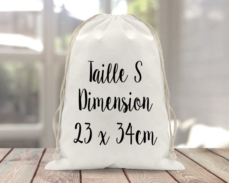 Sac à doudou / pochon / pochette avec lien personnalisé en coton pour enfant 3 tailles Phare image 3