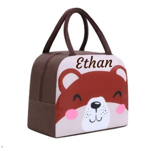 Sac isotherme enfant ou lunch box isotherme enfant picnic, école, maternelle, rentrée scolaire, motif ours.