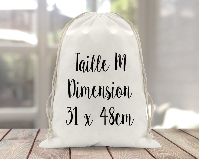 Sac à doudou / pochon / pochette avec lien personnalisé en coton pour enfant 3 tailles jungle image 4