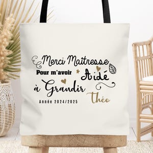 Tote bag for Teacher, Atsem, Nanny, customizable Growing up, End of year gift, school, original
