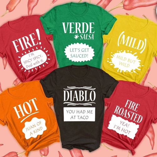 Group Taco Sauce Shirts Matching Hot Sauce Halloween Costume Etsy