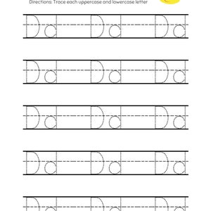 26 Printable Trace the Alphabet Worksheets - Etsy