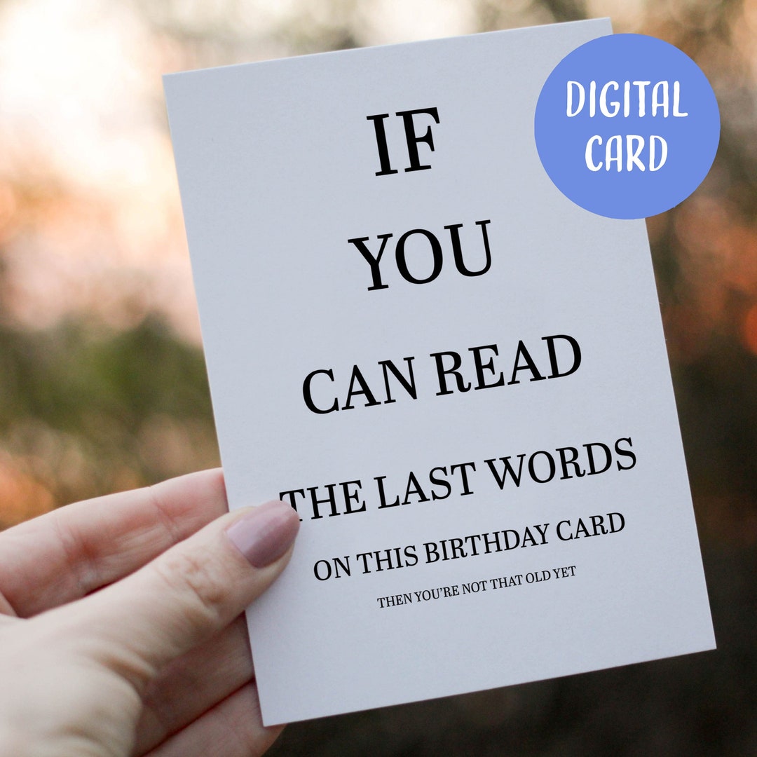 Printable Funny Birthday Greeting Card for DIGITAL Download - Etsy