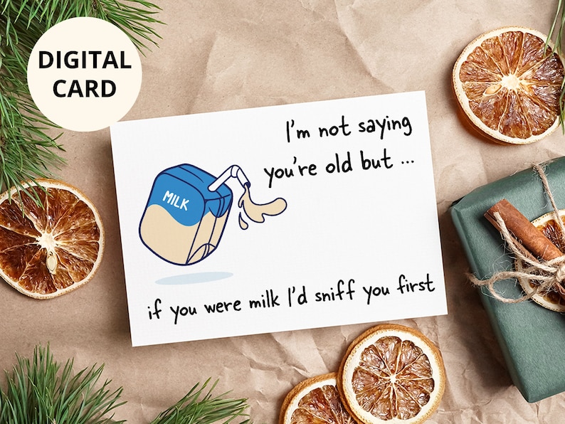 Printable Funny Birthday Greeting Card for DIGITAL Download Etsy