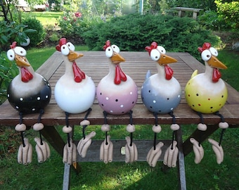 Garden Chicken | Rooster | Fun Gift Ornament | Garden Decor
