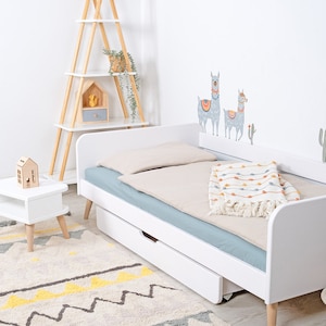 Ourbaby Nell 2-in-1 White, Adjustable Height, Montessori bed, Children bed image 1