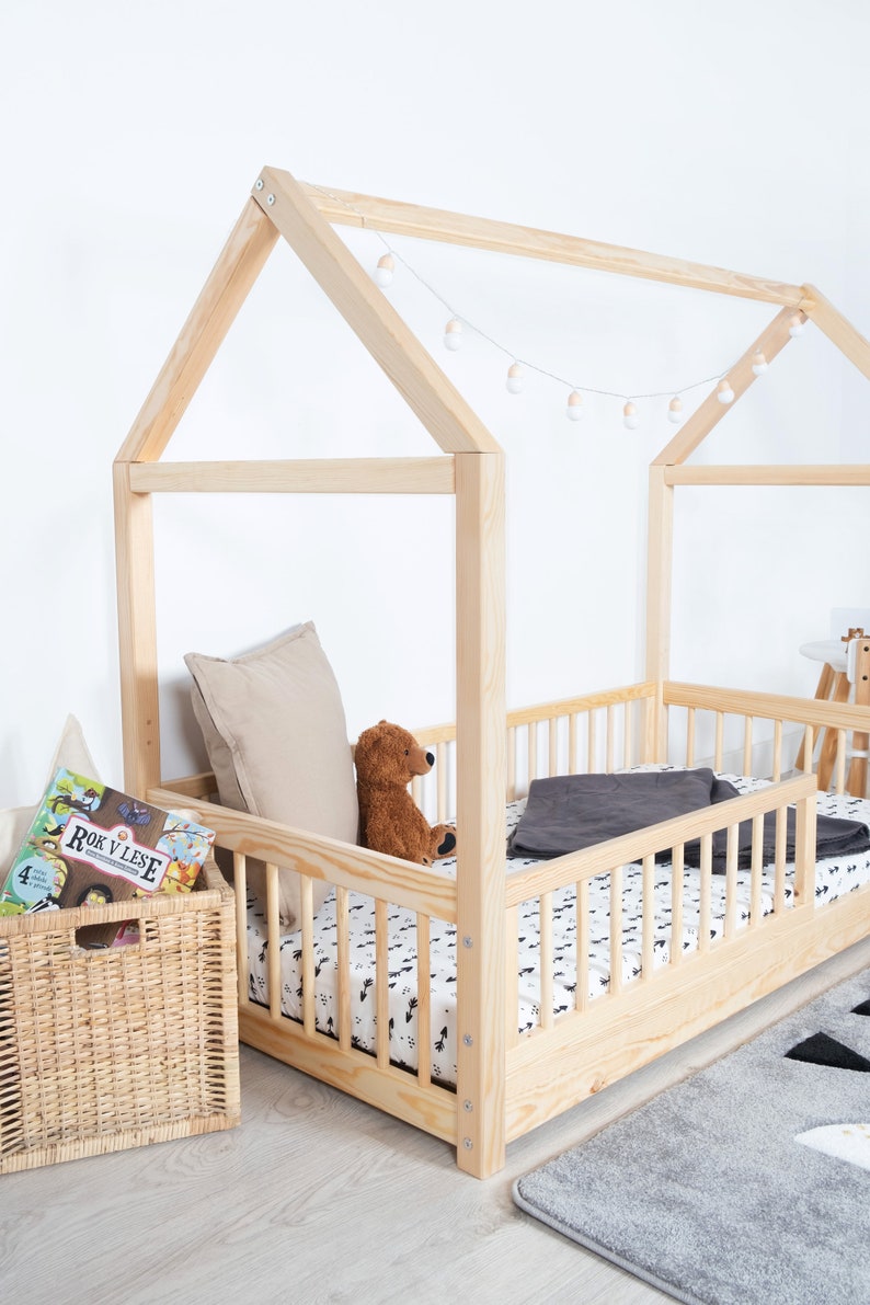 Ourbaby Montessori Hausbett Elis, Kinderbett, Bodenbett Bild 3