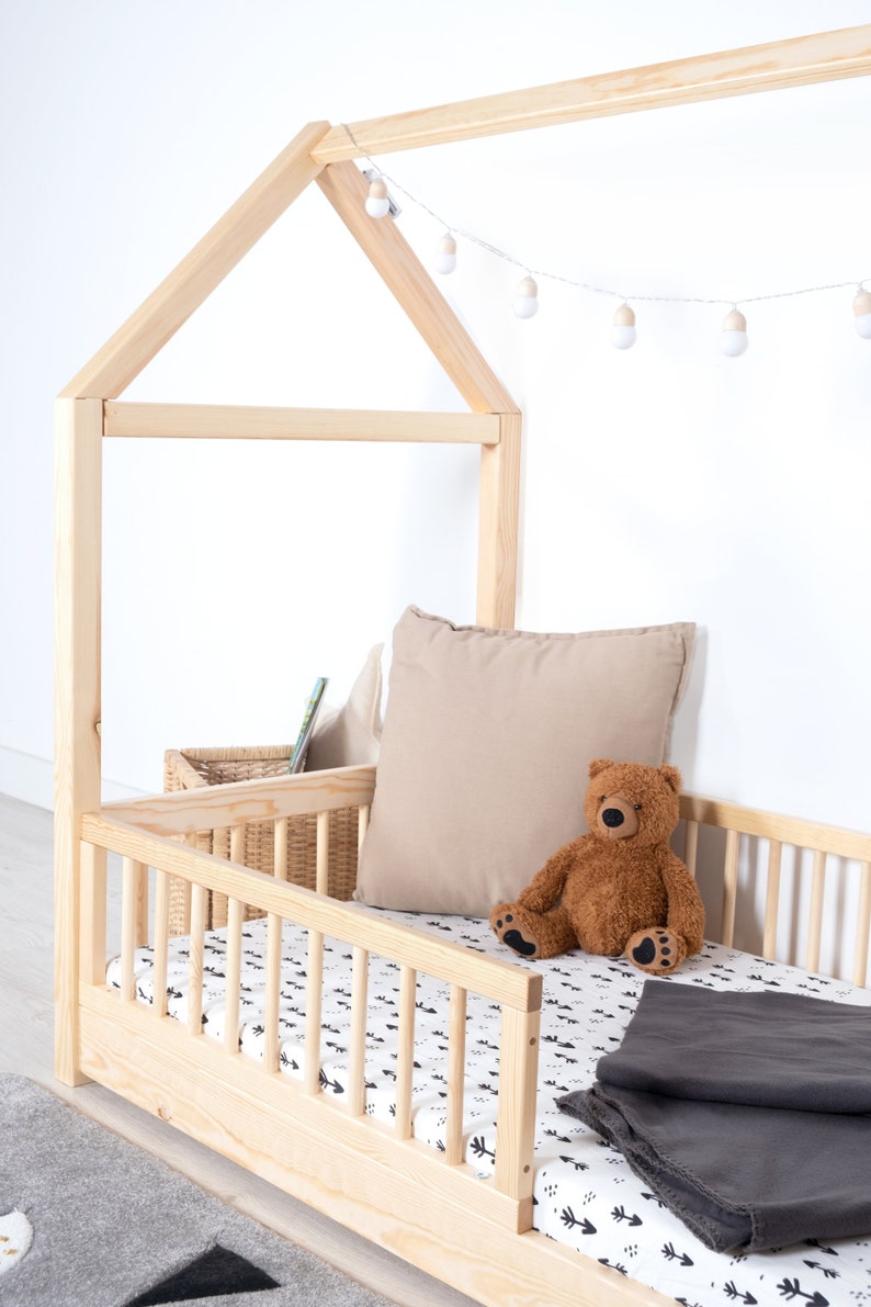 Ourbaby Montessori Hausbett Elis, Kinderbett, Bodenbett Bild 2